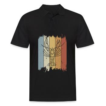 Retro Lobster Crawfish Vintage Cajun Crayfish - Men's Polo Shirt - black - Front - Kai (181cm)