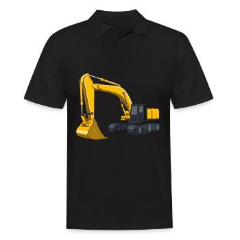 Cool Excavator Boy Vehicles Construction Site Kids - Polo Homme - noir - Devant - Kai (181cm)