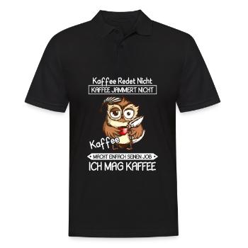 Kaffee Redet Nicht Jammert Nicht Eule Kaffee - Männer Poloshirt - Schwarz - Vorne - Kai (181cm)