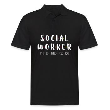 Social Worker I Will Be There For You - Polo Homme - noir - Devant - Kai (181cm)