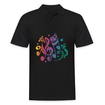 E Guitar Musical Instrument Bigfoot Guitarist - Männer Poloshirt - Schwarz - Vorne - Kai (181cm)