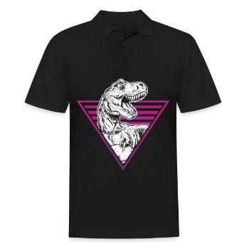 Dinosaurs T Rex Extinct Dinosaurs Vaporwave - Polo Homme - noir - Devant - Kai (181cm)