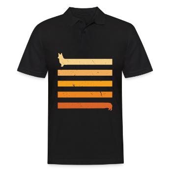Long Corgi Dog Cardigan Welsh Corgi Dogs - Men's Polo Shirt - black - Front - Kai (181cm)