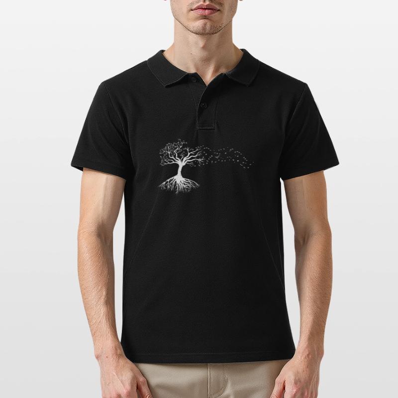 Tree Old Lonely Tree Old Tree Leafless Tree Men's Polo Shirt