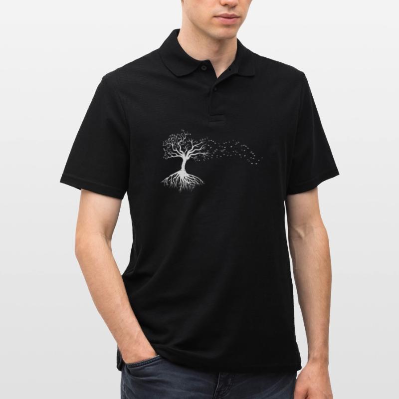 Tree Old Lonely Tree Old Tree Leafless Tree Men's Polo Shirt
