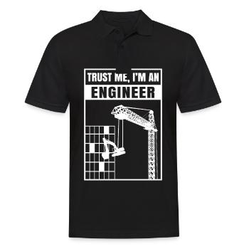 Trust Me I'm An Engineer - Männer Poloshirt - Schwarz - Vorne - Kai (181cm)