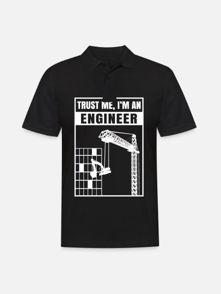 Trust Me I'm An Engineer - Männer Poloshirt - Schwarz