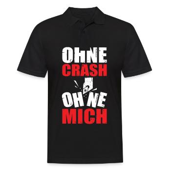 Ohne Crash Ohne Mich Zerspanung Zerspaner Fräser - Männer Poloshirt - Schwarz - Vorne - Kai (181cm)