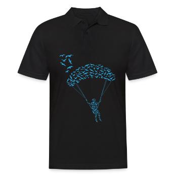 Paraglider Flock Bird Paraglider - Men's Polo Shirt - black - Front - Kai (181cm)