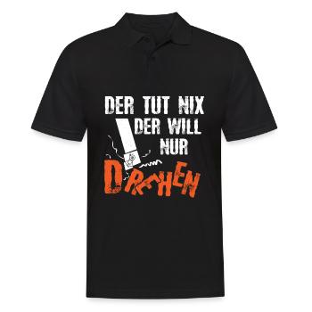 Der Tut Nix Der Will Nur Drehen Zerspaner - Männer Poloshirt - Schwarz - Vorne - Kai (181cm)