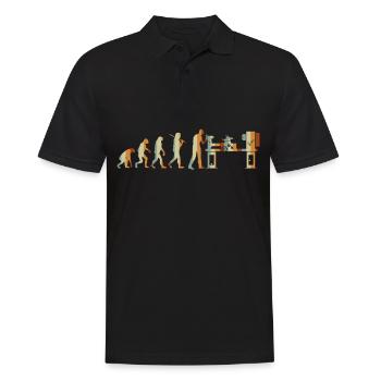 CNC Tournage cardiaque Retro outil de tournage ECG - Polo Homme - noir - Devant - Kai (181cm)