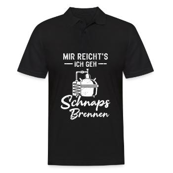 Mir Reicht's Ich Geh Schnaps Brennen Brenner - Männer Poloshirt - Schwarz - Vorne - Kai (181cm)