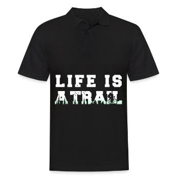 Life is a Trail Vélo Vélo Vélo - Polo Homme - noir - Devant - Kai (181cm)