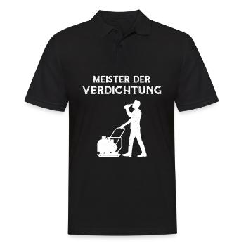 Meister der Verdichtung Straßenbaumeister - Männer Poloshirt - Schwarz - Vorne - Kai (181cm)
