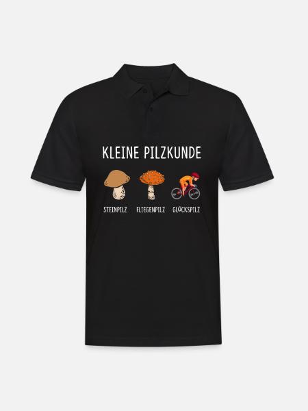 Kleine Pilzkunde Glückspilz Radfahrer Rennrad - Männer Poloshirt - Schwarz