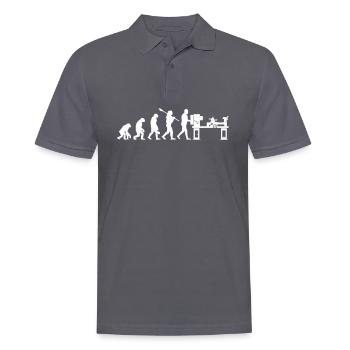 Evolution Cutting Machine Operator Lathe - Men's Polo Shirt - charcoal grey - Front - Nico (186cm)