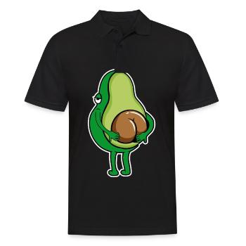 Avocado Ass Scratch Butt Avocado Lover Vegan - Männer Poloshirt - Schwarz - Vorne - Kai (181cm)
