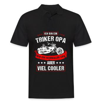 Triker Opa Wie Ein Normaler Opa Aber Viel Cooler - Männer Poloshirt - Schwarz - Vorne - Kai (181cm)