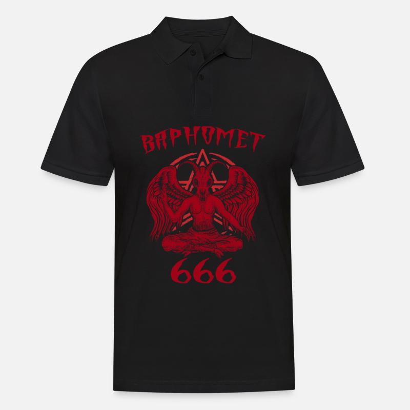 Baphomet 666 - Männer Poloshirt - Schwarz