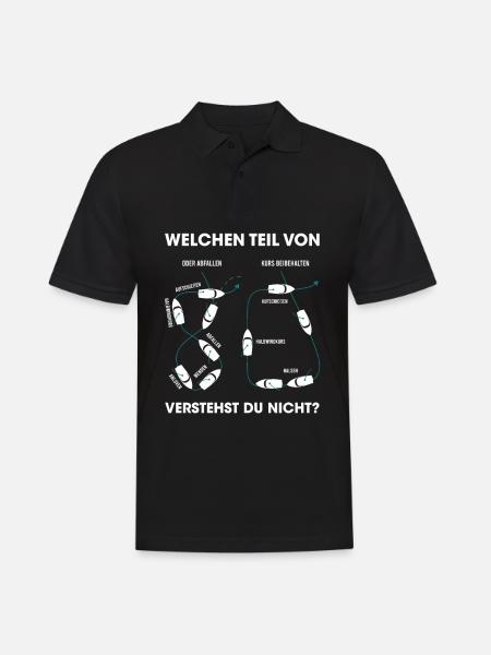 Mann über Bord Manöver Boot Schiff Yacht Segler - Männer Poloshirt - Schwarz