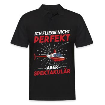 Helikopter Ich Fliege Nicht Perfekt Heli Anfänger - Männer Poloshirt - Schwarz - Vorne - Kai (181cm)