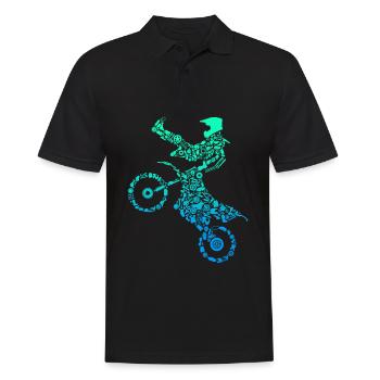 Motocross Supermoto Moto Dirt - Polo Homme - noir - Devant - Kai (181cm)