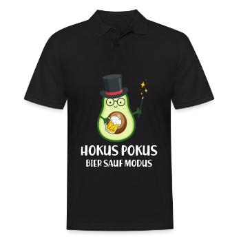 Hokus Pokus Bier Sauf Modus Avocado Zauberer - Männer Poloshirt - Schwarz - Vorne - Kai (181cm)