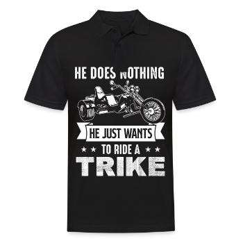 Trike Motor Tricycle Triker Tricycle Motorcycle - Men's Polo Shirt - black - Front - Kai (181cm)