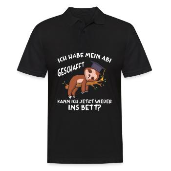 Abitur geschafft Abschluss 2022 - Männer Poloshirt - Schwarz - Vorne - Kai (181cm)