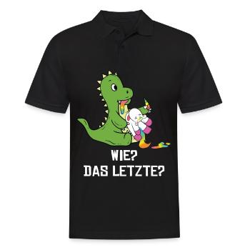 Drachen Wie Das Letzte Drache frisst Einhorn - Männer Poloshirt - Schwarz - Vorne - Kai (181cm)