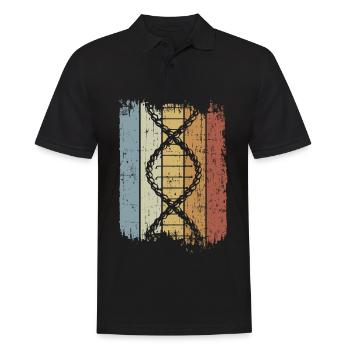 DNA Fahrradkette Fahrrad Rennrad MTB Radfahrer DNA - Männer Poloshirt - Schwarz - Vorne - Kai (181cm)