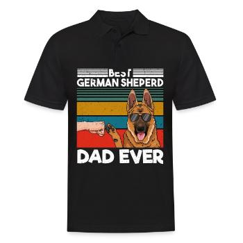 Best German Shepherd Dad Ever Bester Hunde Papa - Männer Poloshirt - Schwarz - Vorne - Kai (181cm)