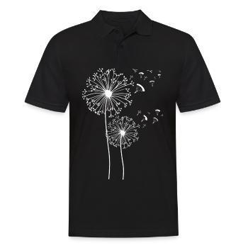 Paragleiter Dandelion Löwenzahn Gleitschirm - Männer Poloshirt - Schwarz - Vorne - Kai (181cm)