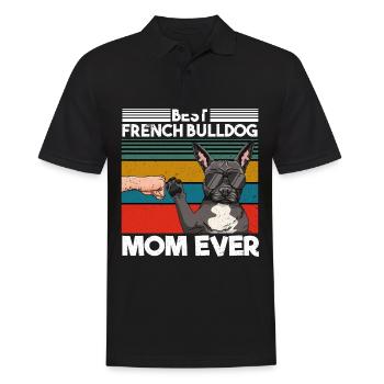 Best Bulldog Mom Ever Beste Hunde Mama Muttertag - Männer Poloshirt - Schwarz - Vorne - Kai (181cm)