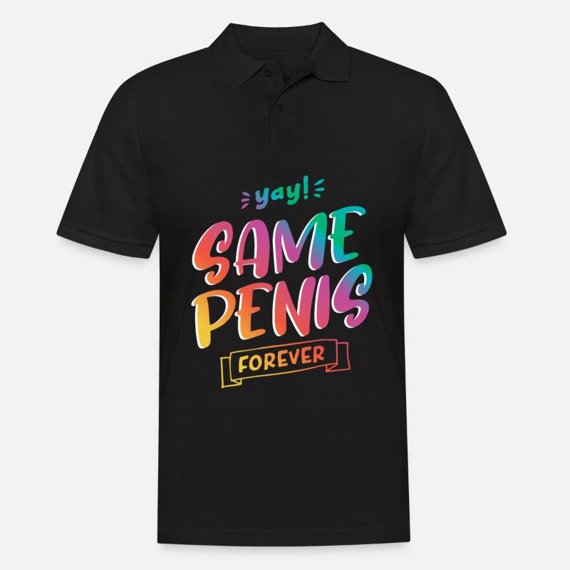 Same Penis forever - Männer Poloshirt - Schwarz