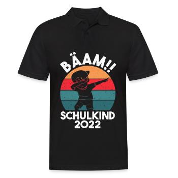 Schulkind 2022 Dabbing Schüler Bääm Einschulung - Männer Poloshirt - Schwarz - Vorne - Kai (181cm)