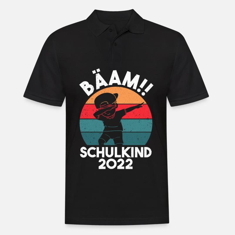 Schulkind 2022 Dabbing Schüler Bääm Einschulung - Männer Poloshirt - Schwarz
