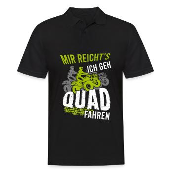 Mir Reichts Ich Geh Quad Fahren - Männer Poloshirt - Schwarz - Vorne - Kai (181cm)