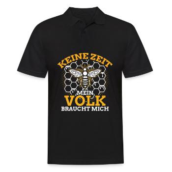 Keine Zeit Mein Volk Braucht Mich Imker - Männer Poloshirt - Schwarz - Vorne - Kai (181cm)