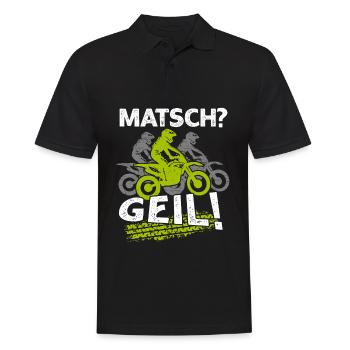 Matsch Geil Motocross Motocrossfahrer Dreckig - Männer Poloshirt - Schwarz - Vorne - Kai (181cm)