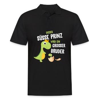 Großer Bruder - Männer Poloshirt - Schwarz - Vorne - Kai (181cm)
