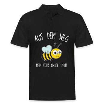 Aus Dem Weg Mein Volk Braucht Mich Imker - Männer Poloshirt - Schwarz - Vorne - Kai (181cm)