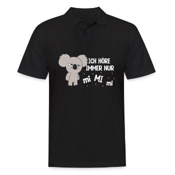 Ich Höre Immer Nur MiMiMi FunStatement - Männer Poloshirt - Schwarz - Vorne - Kai (181cm)
