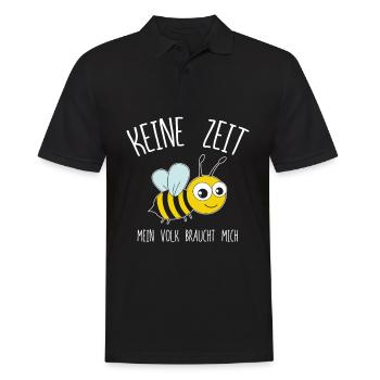 Imker Keine Zeit Mein Volk Braucht Mich - Männer Poloshirt - Schwarz - Vorne - Kai (181cm)
