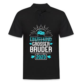 Großer Bruder 2023 Baustelle - Männer Poloshirt - Schwarz - Vorne - Kai (181cm)