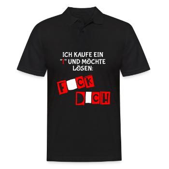 Ich Kaufe Ein I Und Möchte Lösen - Männer Poloshirt - Schwarz - Vorne - Kai (181cm)