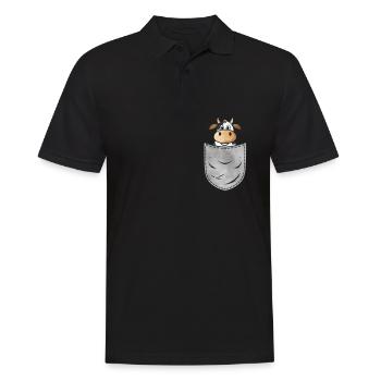 Pocket Cow Animal In Your Pocket Cow - Männer Poloshirt - Schwarz - Vorne - Kai (181cm)