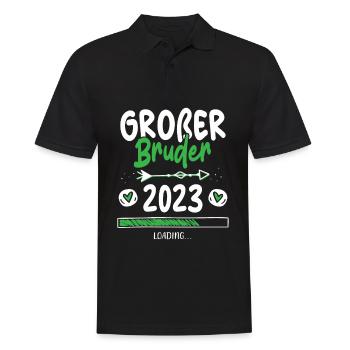 Großer Bruder 2023 - Männer Poloshirt - Schwarz - Vorne - Kai (181cm)