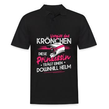 Vergiss Das Krönchen Prinzessin Downhill Helm - Männer Poloshirt - Schwarz - Vorne - Kai (181cm)