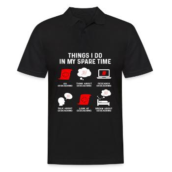 Things I Do In My Free Time Geocaching Schatzsuche - Männer Poloshirt - Schwarz - Vorne - Kai (181cm)
